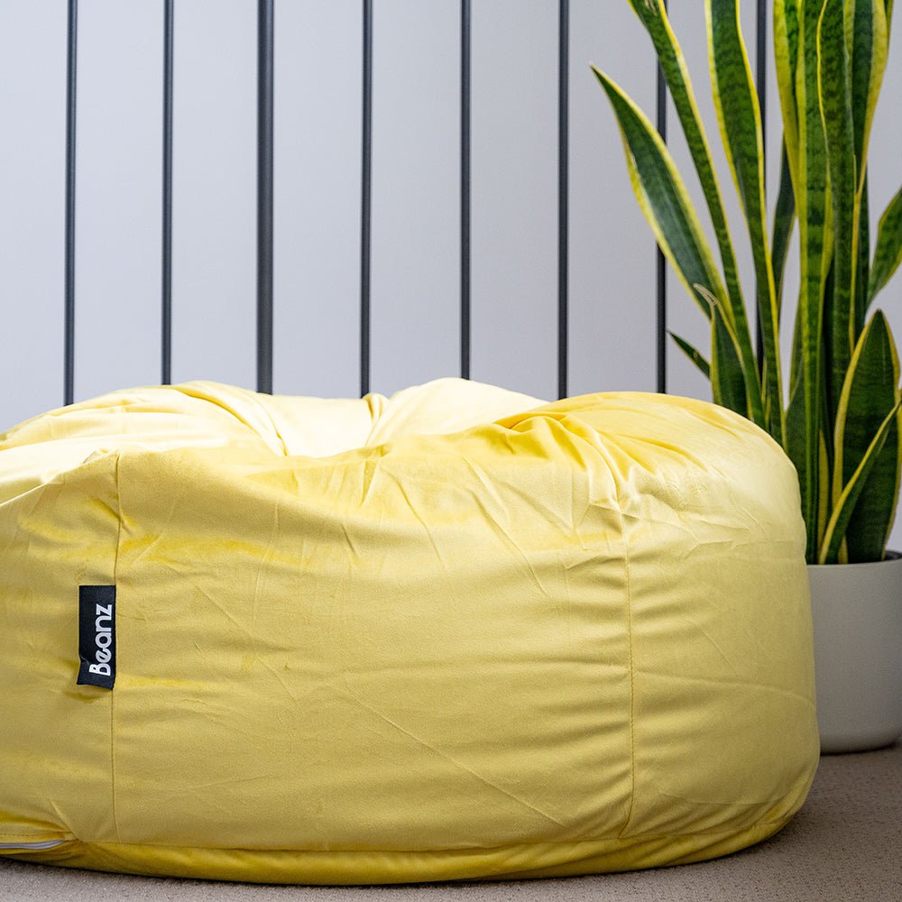 Beanz | Velvet | Bean Bag | Yellow