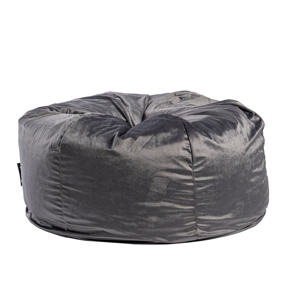 Beanz Velvet Bean Bag Dark Grey Beanz Lifestyle