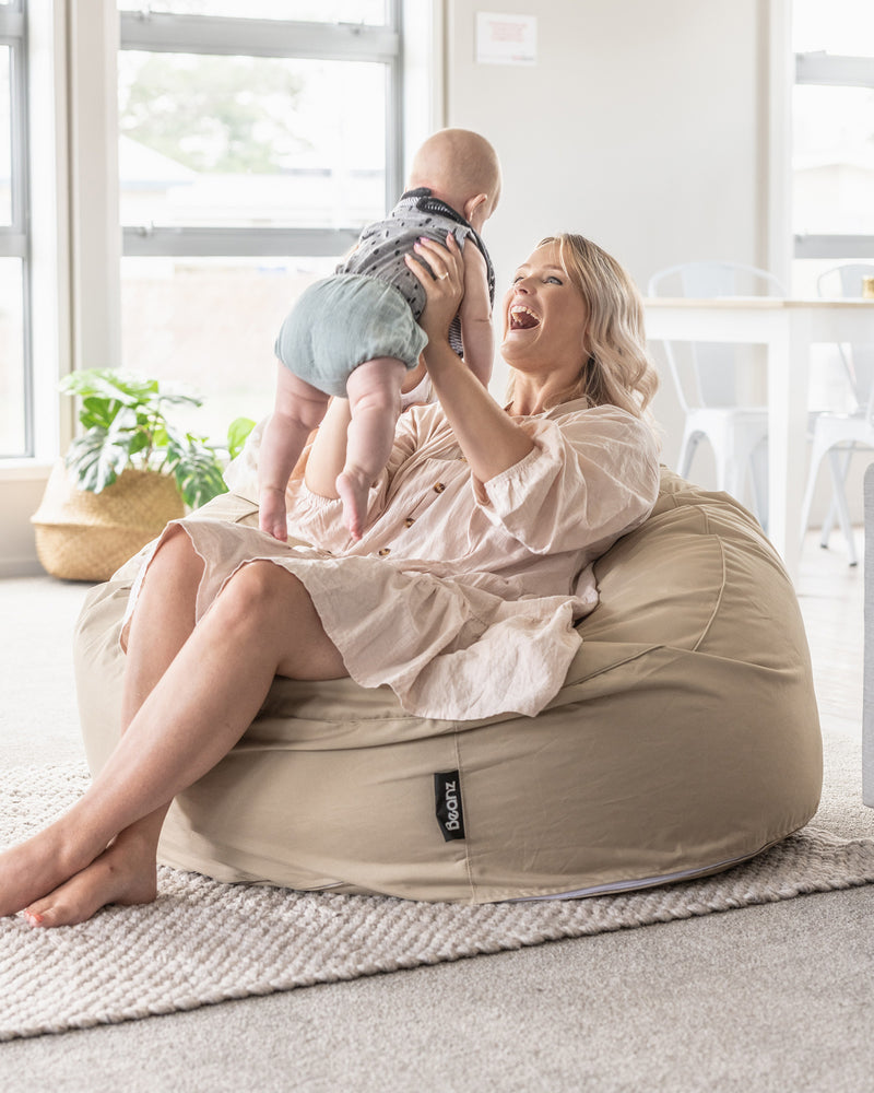Cozy and Earthy Elegance: Embrace Beige, Green, and Brown Bean Bags in Your Home