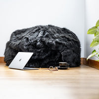 Beanz | Long Faux Fur | Bean Bag | Black