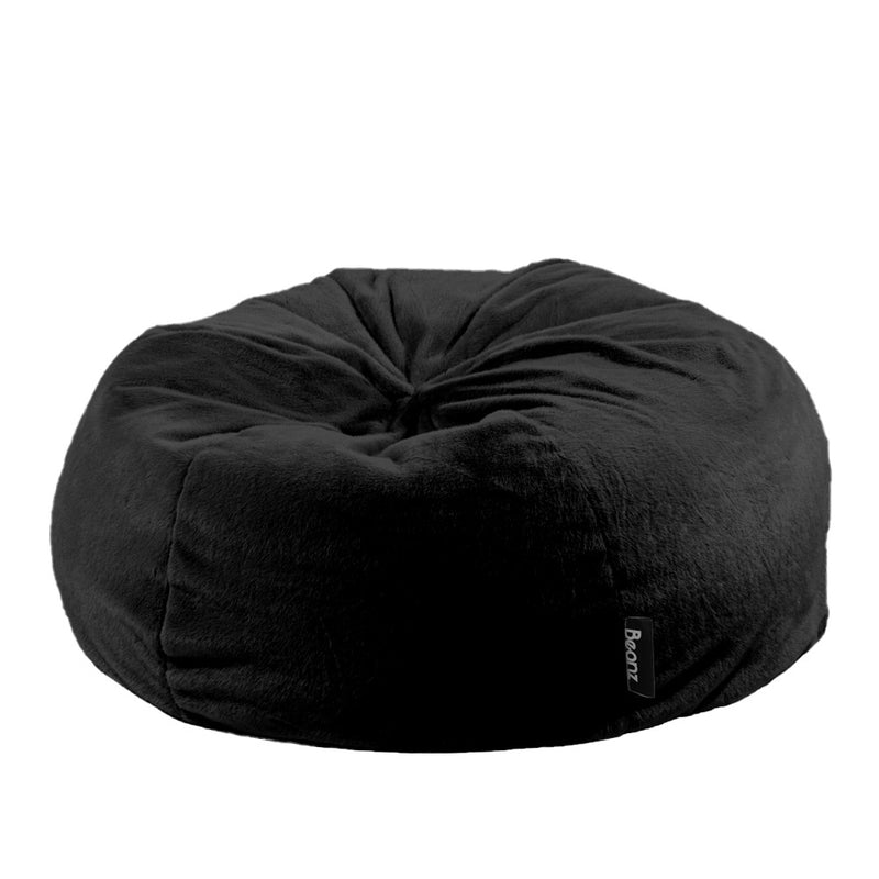 Beanz Short Faux Fur Bean Bag Black Beanz Lifestyle